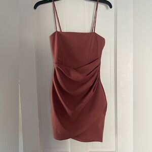 Windsor Strapless Terracotta Dress XS